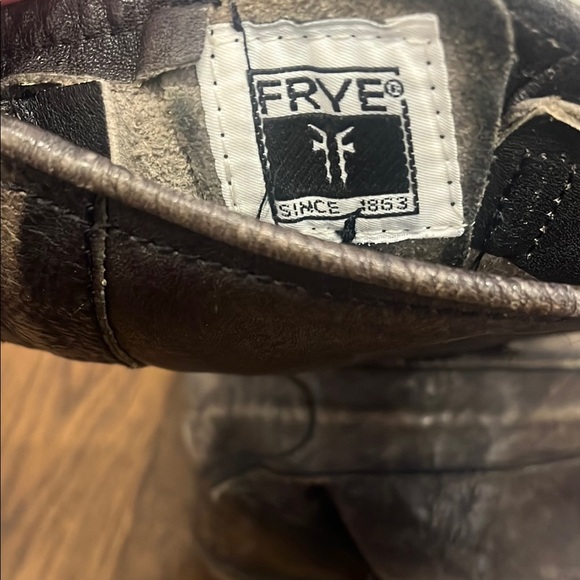 Distressed Leather Frye Riding Boots - Picture 2 of 5